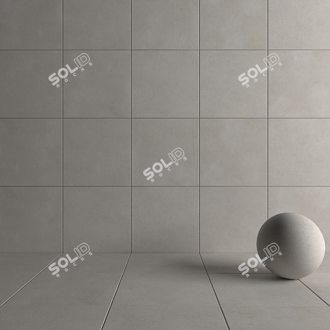 CORE Grey Concrete Wall Tiles 3D model image 4