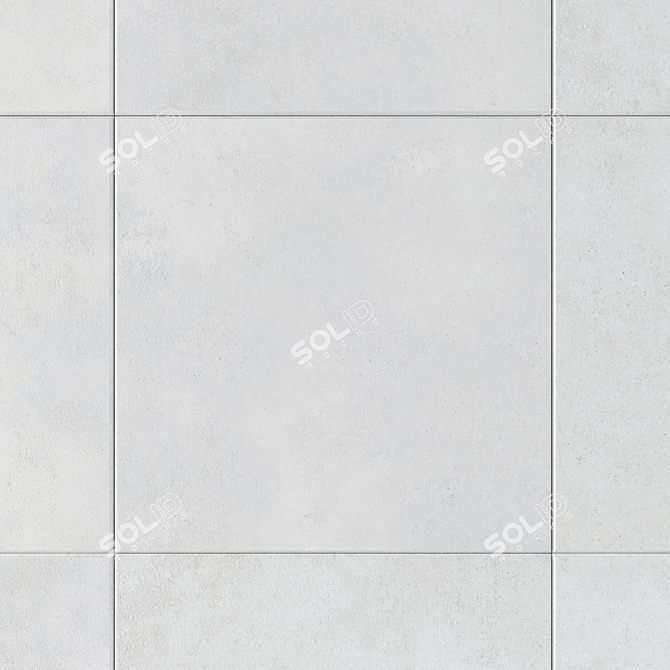 CORE White Concrete Wall Tiles 3D model image 2