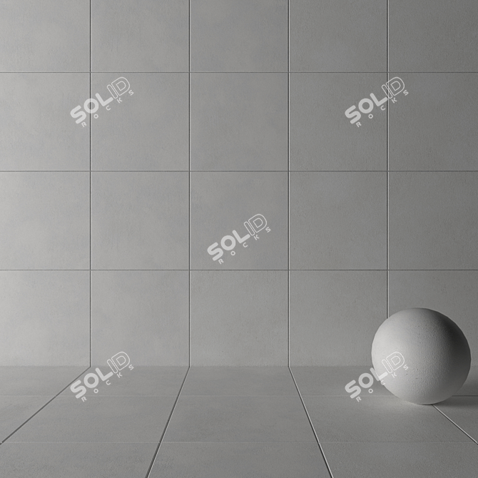 CORE White Concrete Wall Tiles 3D model image 3