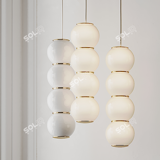 PEARLS Pendant Light: Elegant Illumination 3D model image 2