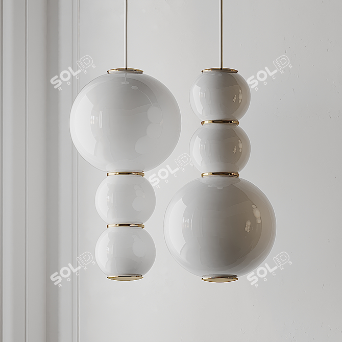 PEARLS Pendant Light: Elegant Illumination 3D model image 3