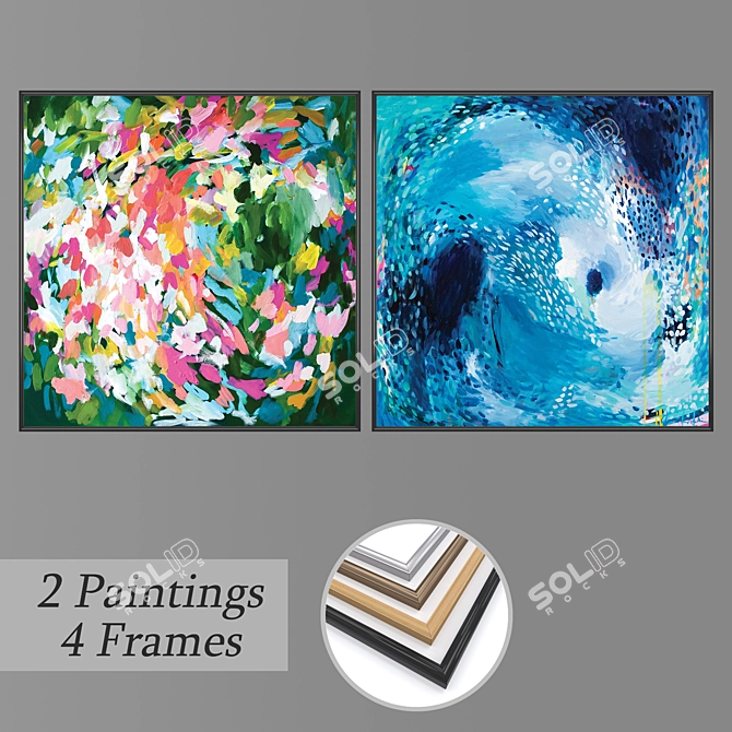 Versatile Set of Wall Paintings 3D model image 1