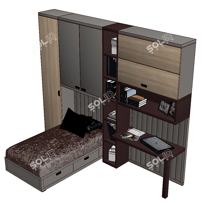 Teenage Furniture Set | Custom Made 3D model image 4