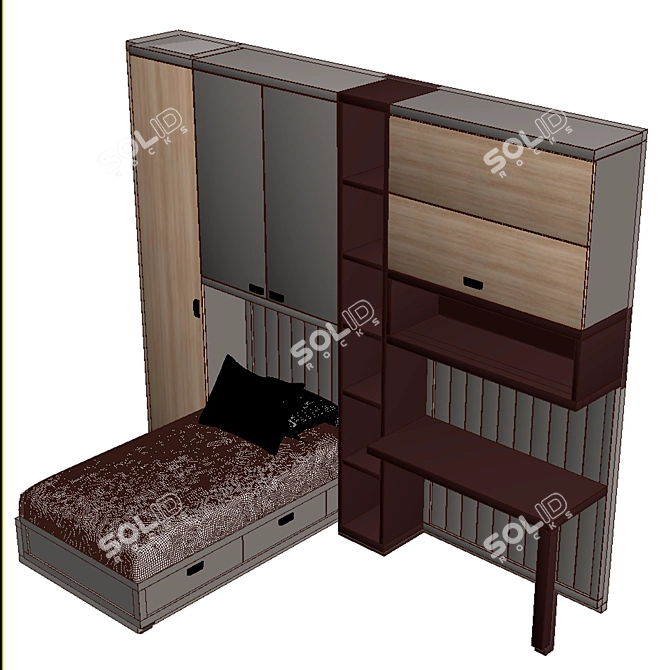 Teenage Furniture Set | Custom Made 3D model image 8