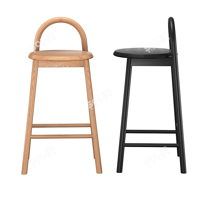 Modern Eco-Friendly Bobby Bar Stool 3D model image 4