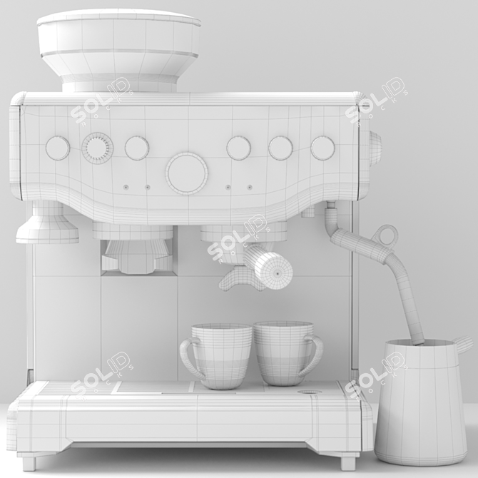 3D Max Coffee Machine Model 3D model image 2