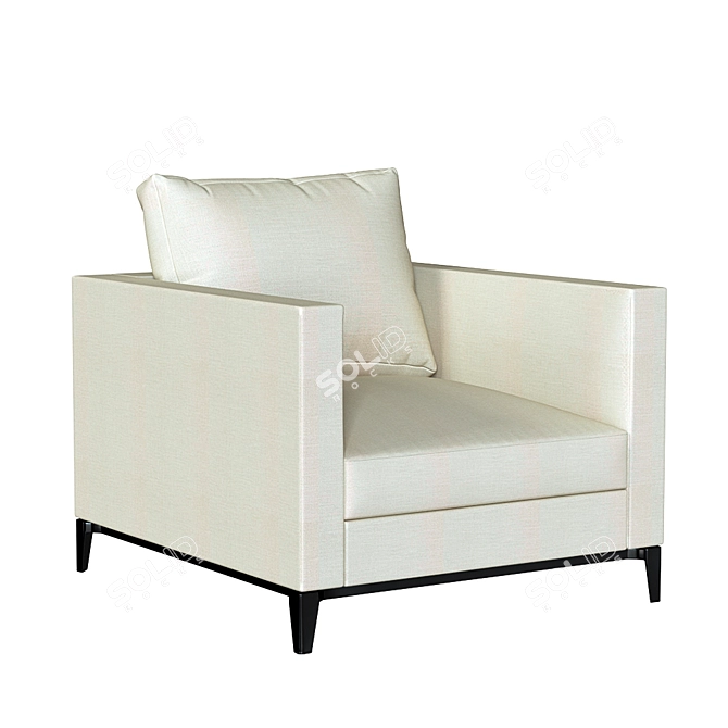 Luxury Andersen Armchair: Russian Elegance 3D model image 3