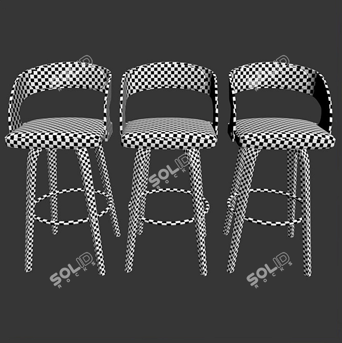 Modern Bar Stool Set 2014 3D model image 4