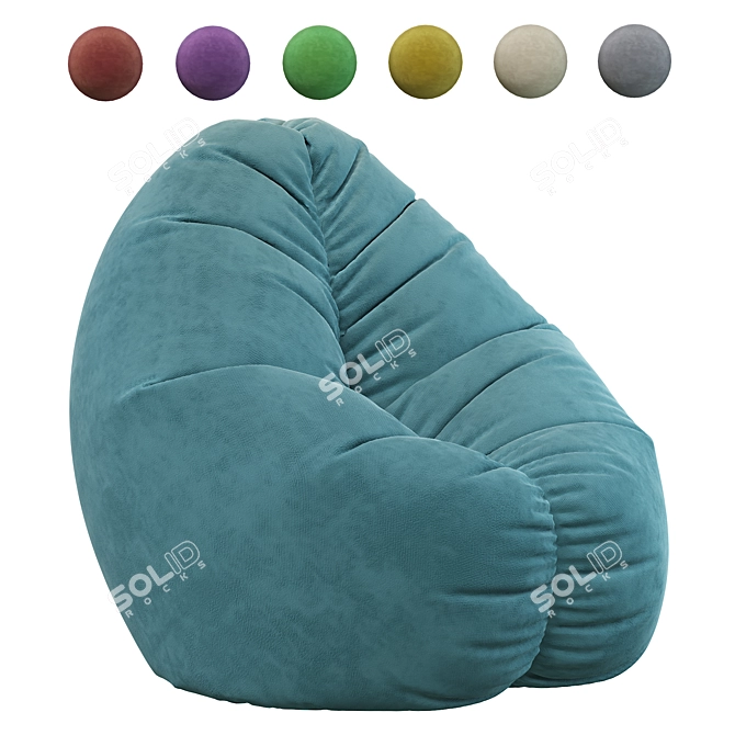 Cozy Comfort Pouf Bag 3D model image 1