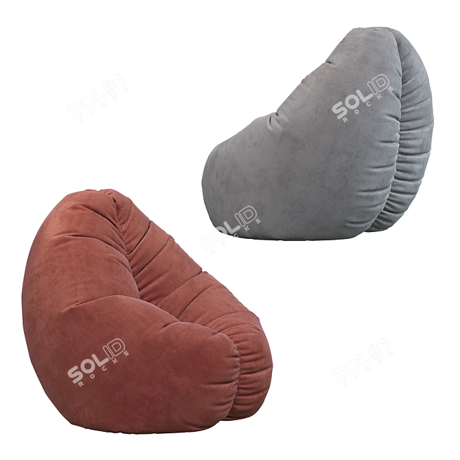 Cozy Comfort Pouf Bag 3D model image 2