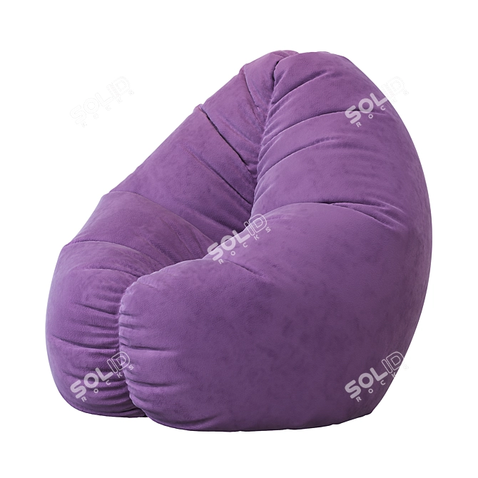 Cozy Comfort Pouf Bag 3D model image 3