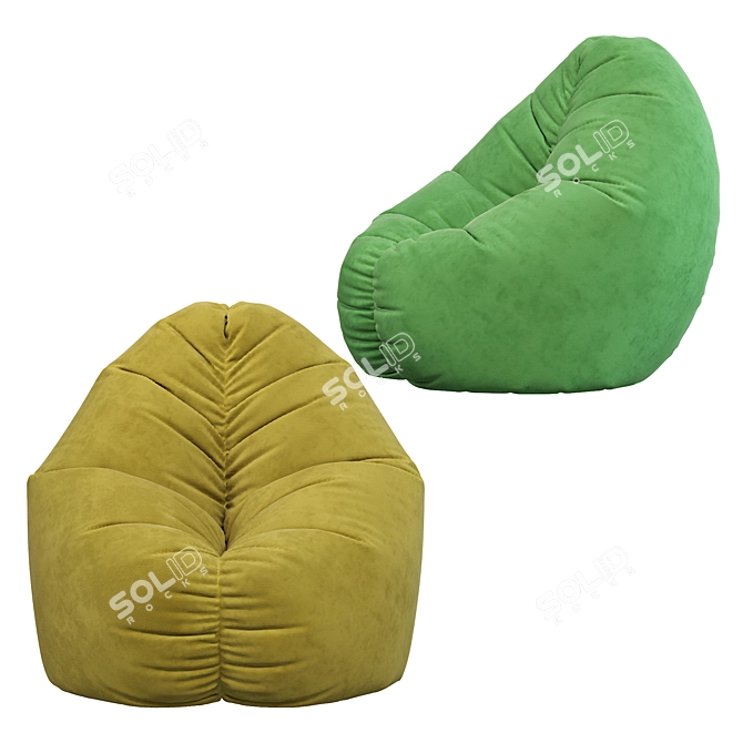 Cozy Comfort Pouf Bag 3D model image 4