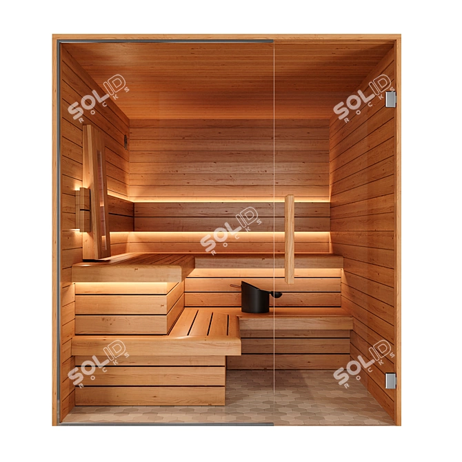 Revitalizing Infrared Sauna for Ultimate Relaxation 3D model image 2