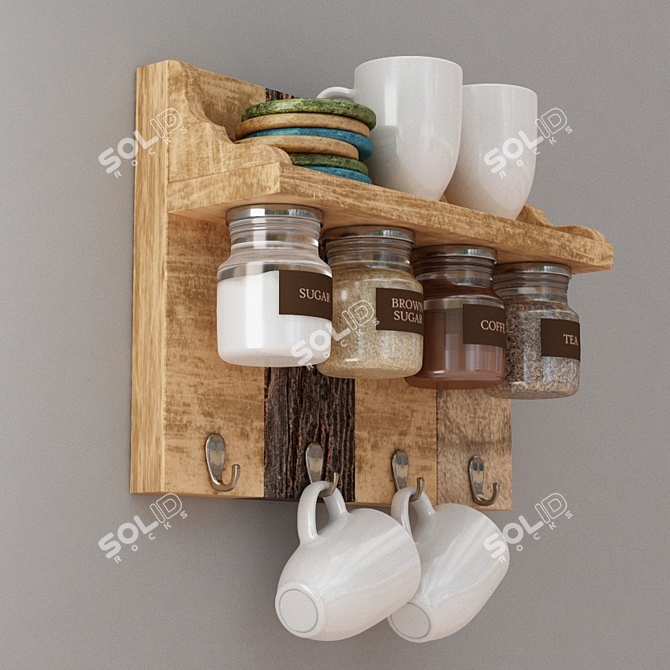 Coffee Station: Organize Your Kitchen 3D model image 1