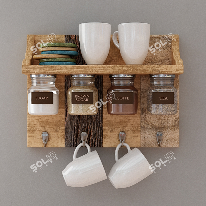 Coffee Station: Organize Your Kitchen 3D model image 2