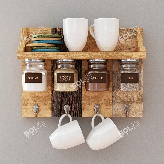 Coffee Station: Organize Your Kitchen 3D model image 4