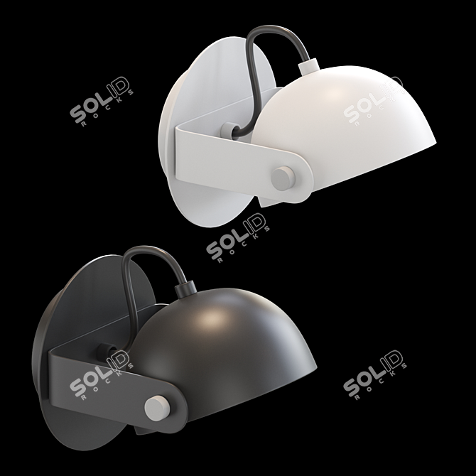 Opal Diffuser Rotating Wall Lamp 3D model image 2