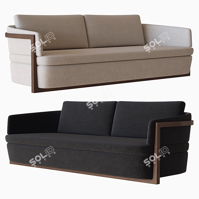 Luxury Italian Sofa: Porada Arena Divano 3D model image 1