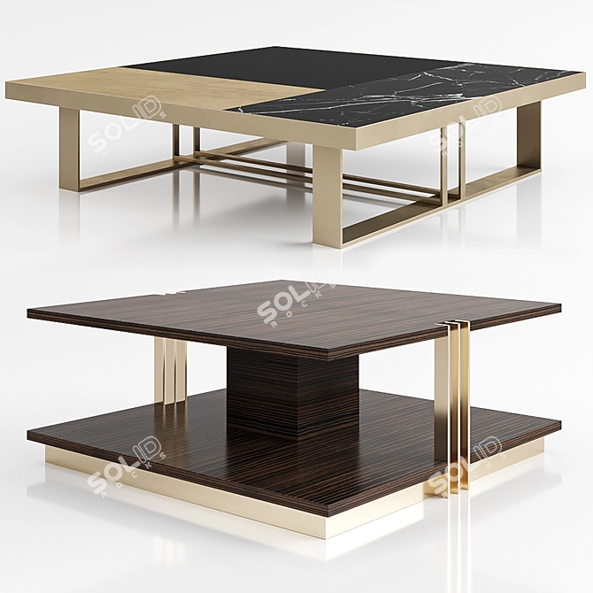 Elegant Minimalistic Coffee Table 3D model image 1