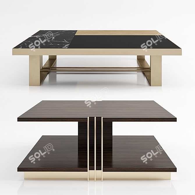 Elegant Minimalistic Coffee Table 3D model image 2