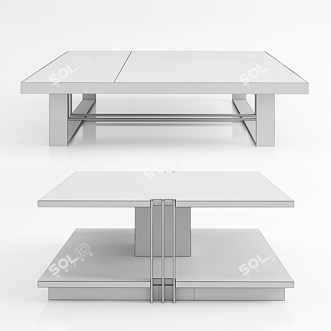 Elegant Minimalistic Coffee Table 3D model image 3