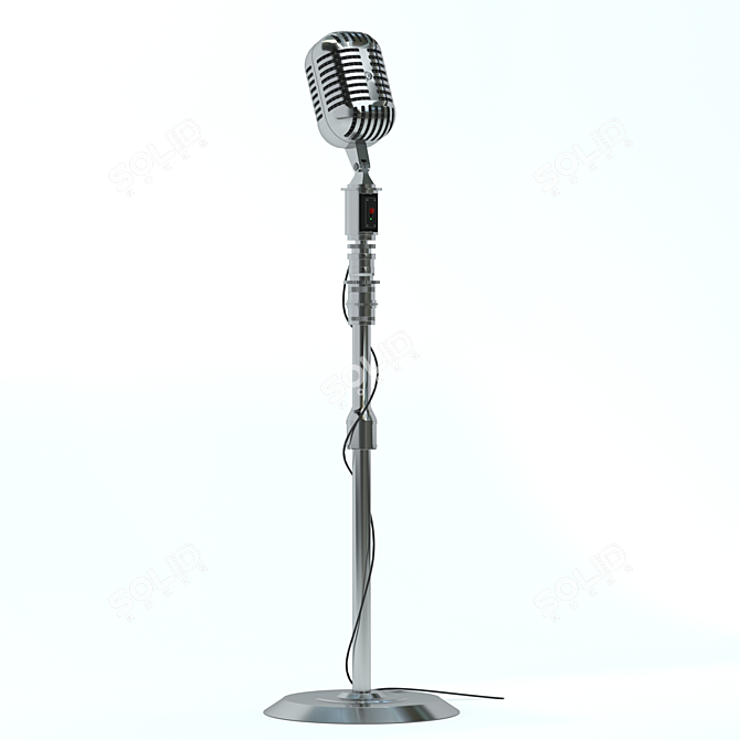 Vintage Voice: Retro Mic 3D model image 4