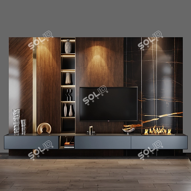 Sleek TV Set - Large Display - Studia-54 3D model image 5