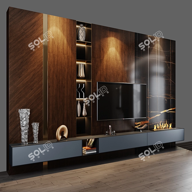 Sleek TV Set - Large Display - Studia-54 3D model image 7