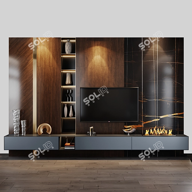 Sleek TV Set - Large Display - Studia-54 3D model image 10