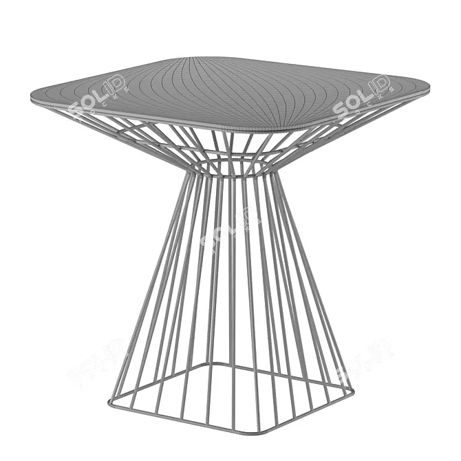 Sleek Glass Tern Table 3D model image 2