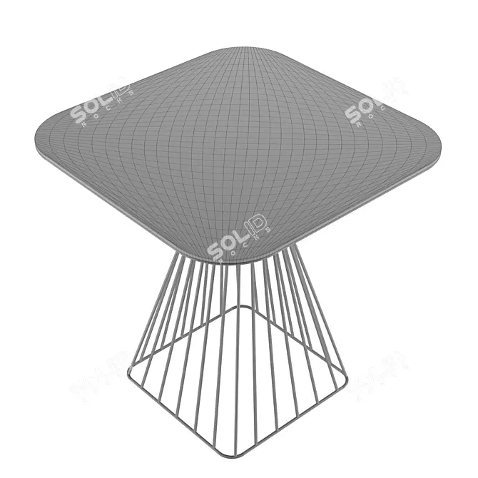 Sleek Glass Tern Table 3D model image 4