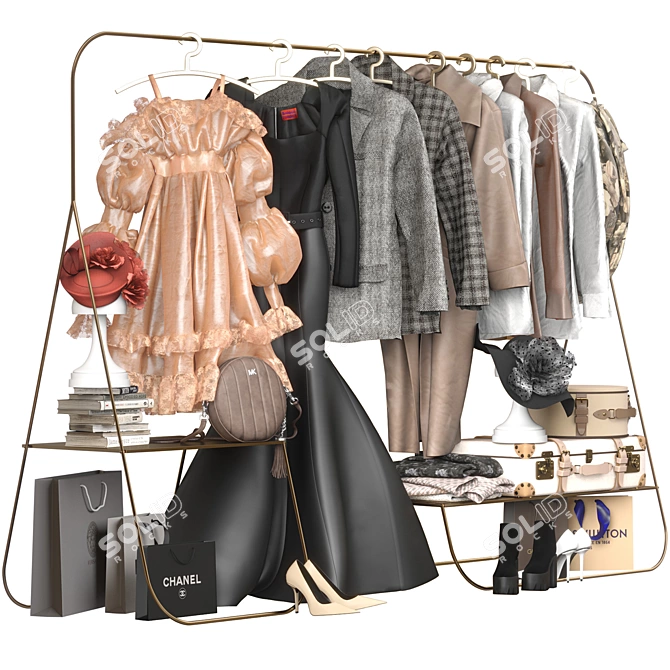 Fashionista's Dream: Chic Clothing Set 3D model image 2