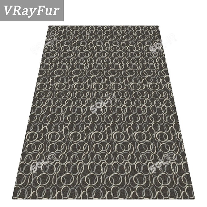 Premium Carpet Set: 3 High-Quality Textured Options 3D model image 2