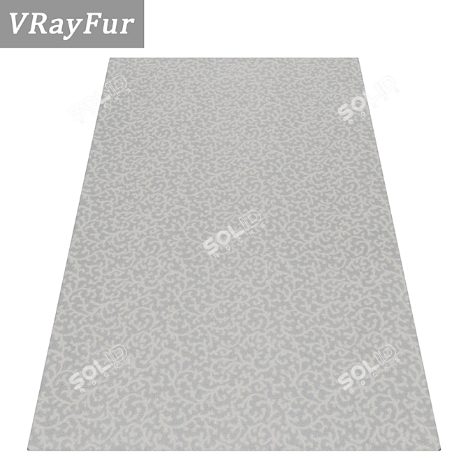 3-Piece High-Quality Carpets Set 3D model image 2