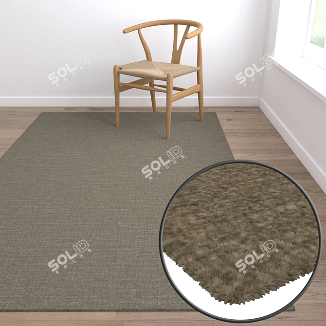 Luxurious Carpet Set: High-Quality Textures & Multiple Variations 3D model image 5