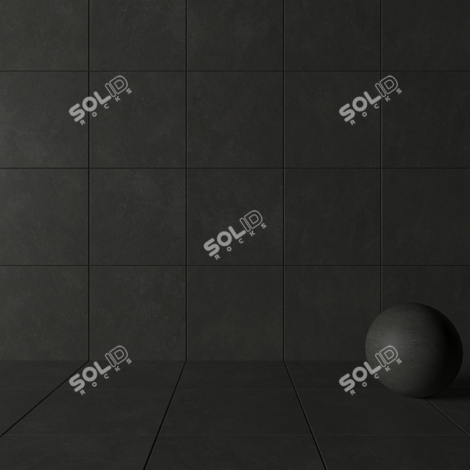  Cumulus Black Concrete Wall Tiles 3D model image 3