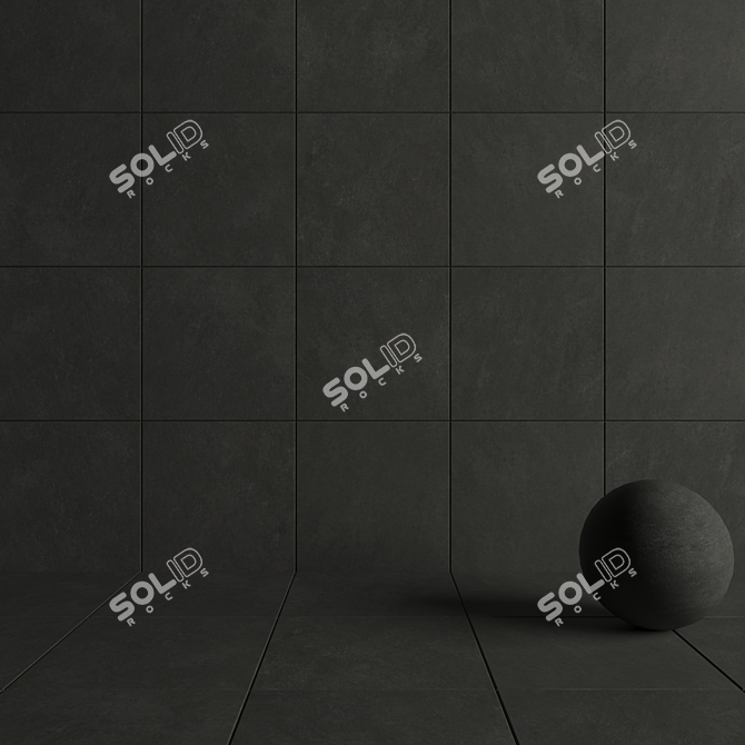  Cumulus Black Concrete Wall Tiles 3D model image 4