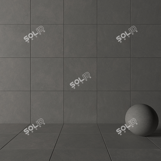 Cumulus Grey Concrete Wall Tiles: Stylish and Versatile 3D model image 3