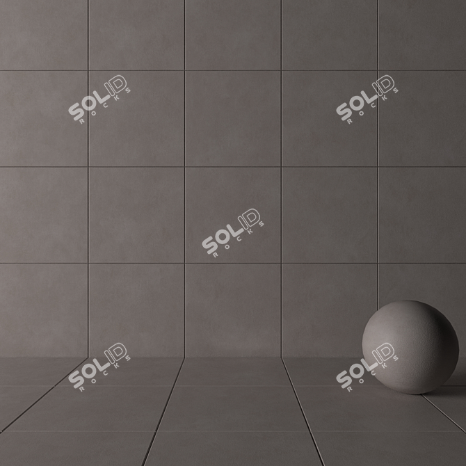 Galaxy Cement Wall Tiles: Contemporary Concrete Elegance 3D model image 3