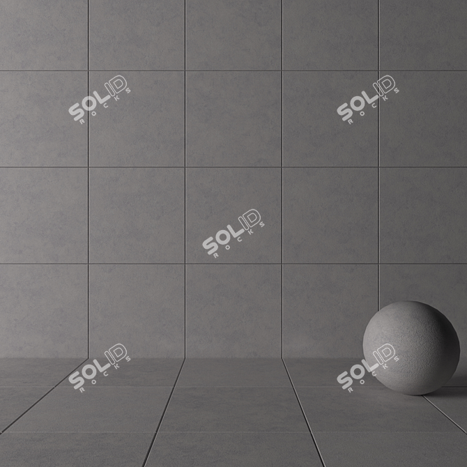 Nirvana Grey Concrete Wall Tiles 3D model image 3