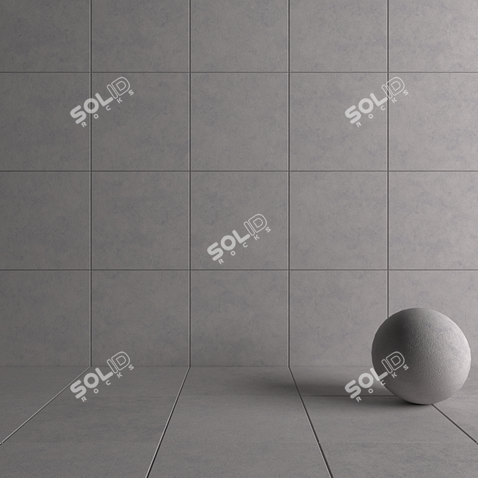 Nirvana Grey Concrete Wall Tiles 3D model image 4
