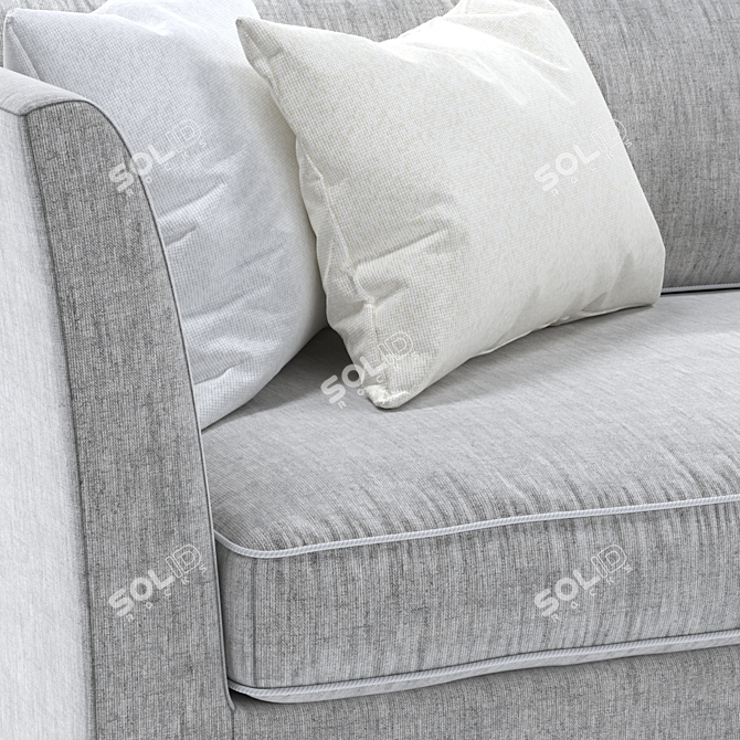 Sleek Cordian 3-4 Seater Sofa 3D model image 4