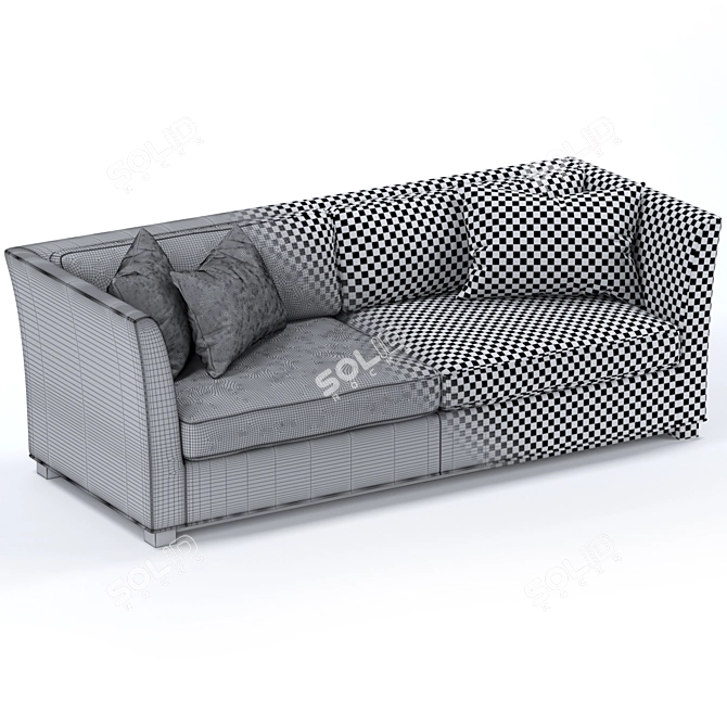 Sleek Cordian 3-4 Seater Sofa 3D model image 5