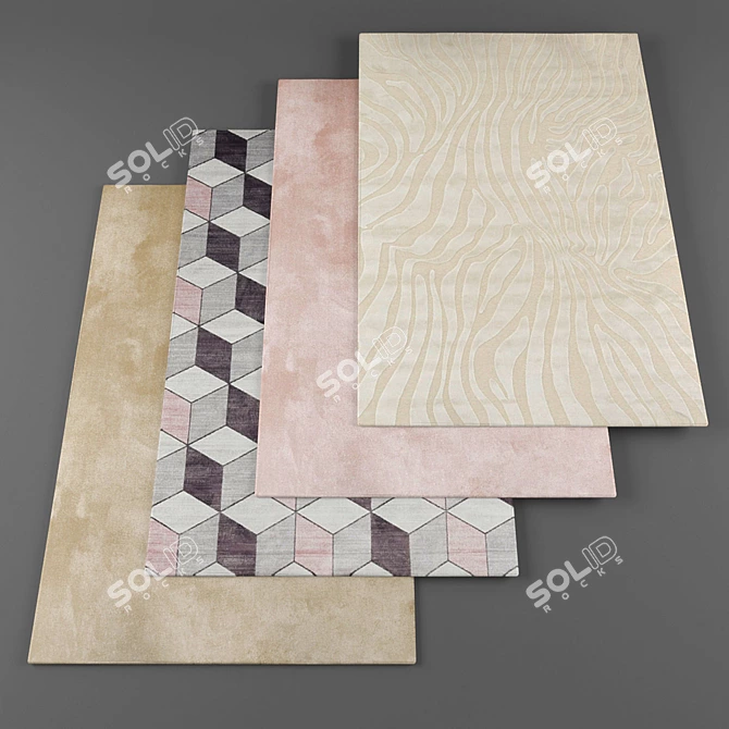 Elegant Collection: De dimora Rugs 3D model image 1