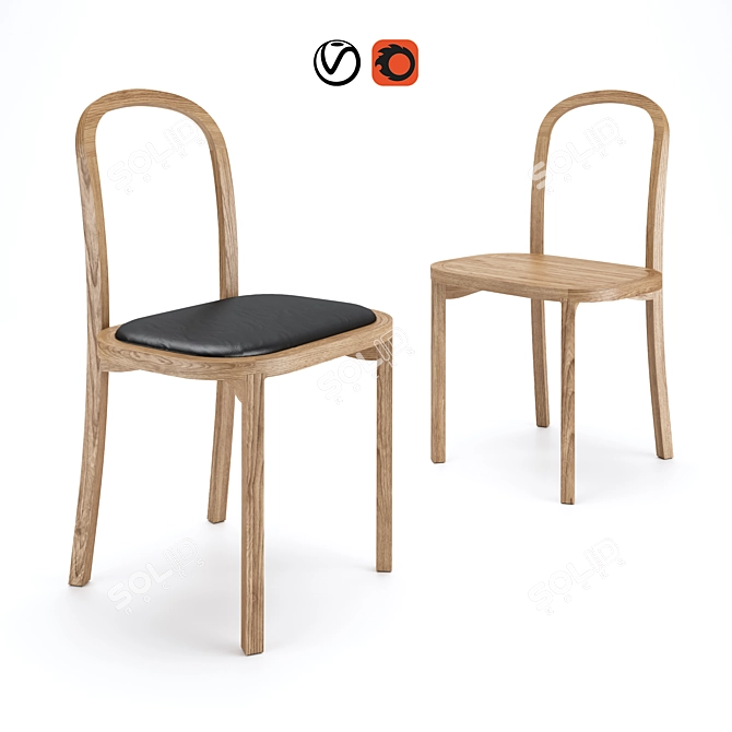 Elegant Siro Chair: Designed Excellence 3D model image 5