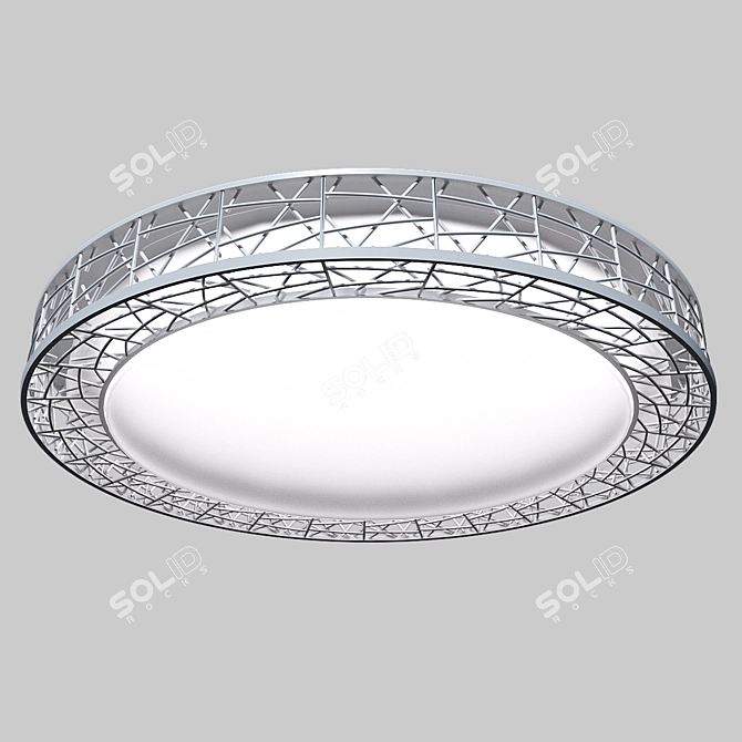 Sleek LED Circle Ceiling Light 3D model image 1