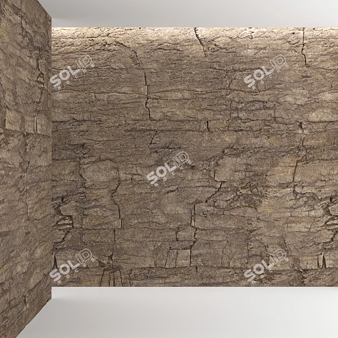 High-Quality Rock Wall Texture Pack 3D model image 2