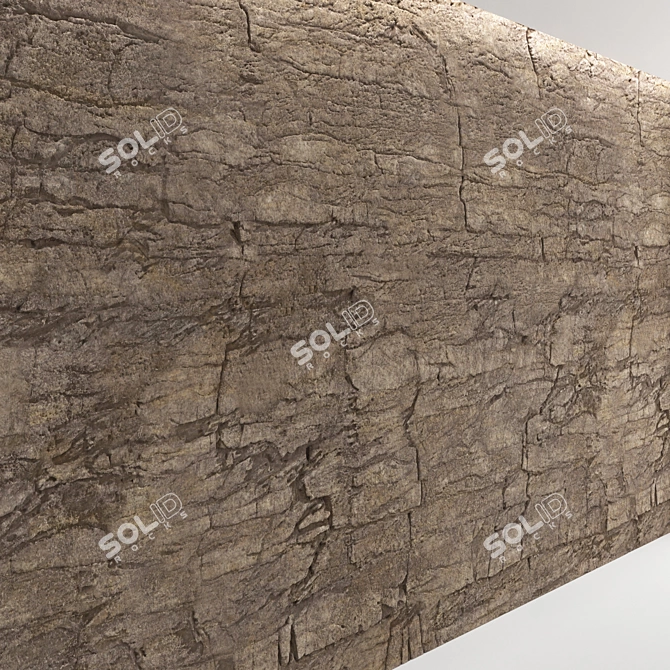 High-Quality Rock Wall Texture Pack 3D model image 3