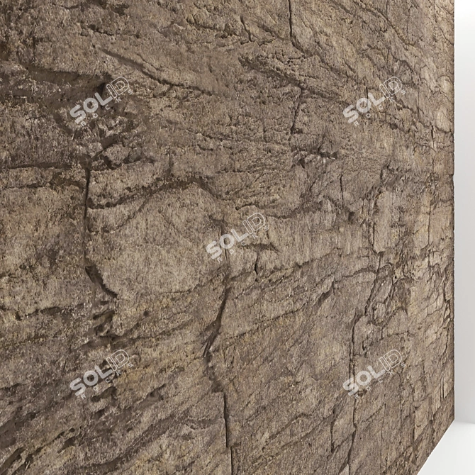 High-Quality Rock Wall Texture Pack 3D model image 4