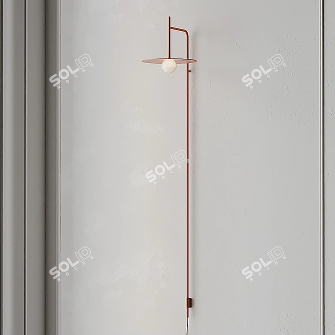 Sleek Steel Wall Sconce: TEMPO by Vibia 3D model image 1